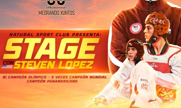STEVEN LÓPEZ, UNHA DAS LENDAS MAIS GRANDES DO TAEKWONDO, ESTARÁ EN GALICIA DA MAN DO NATURAL SPORT E COA COLABORACIÓN DA FGT